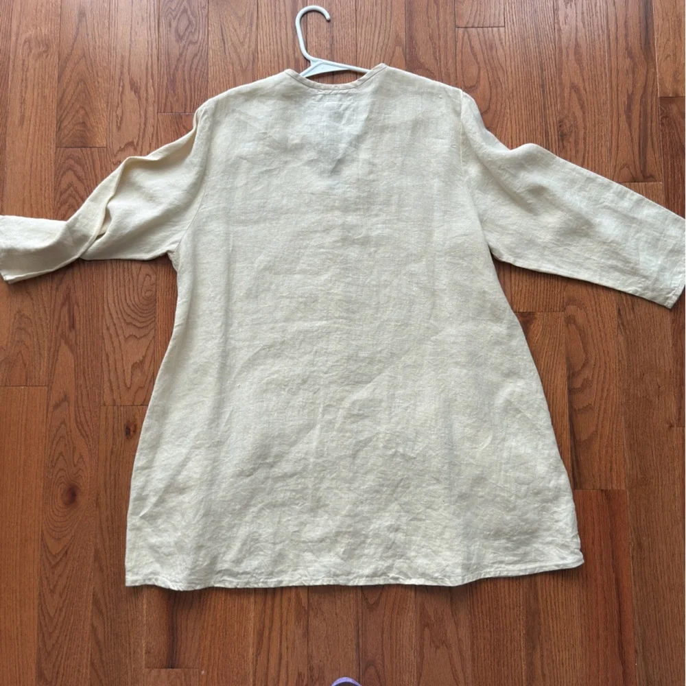 FLAX Linen Button-Up Top Size Medium NWT - Picture 6 of 6